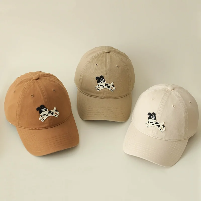 

Unisex Cartoon Cute Spotted Dog Embroidery Baseball Cap Fashion Visor UV Protection Casual Outdoor Trendy Sun Hat for Men Women