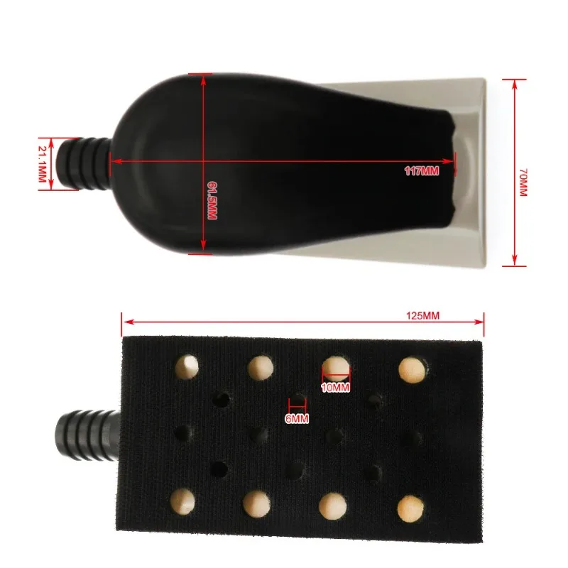 Suitable for 125/198/400mm Block Vacuum Hand Sander Sponge Pad Dust Free for Wood Polishing Household Cleaning Car