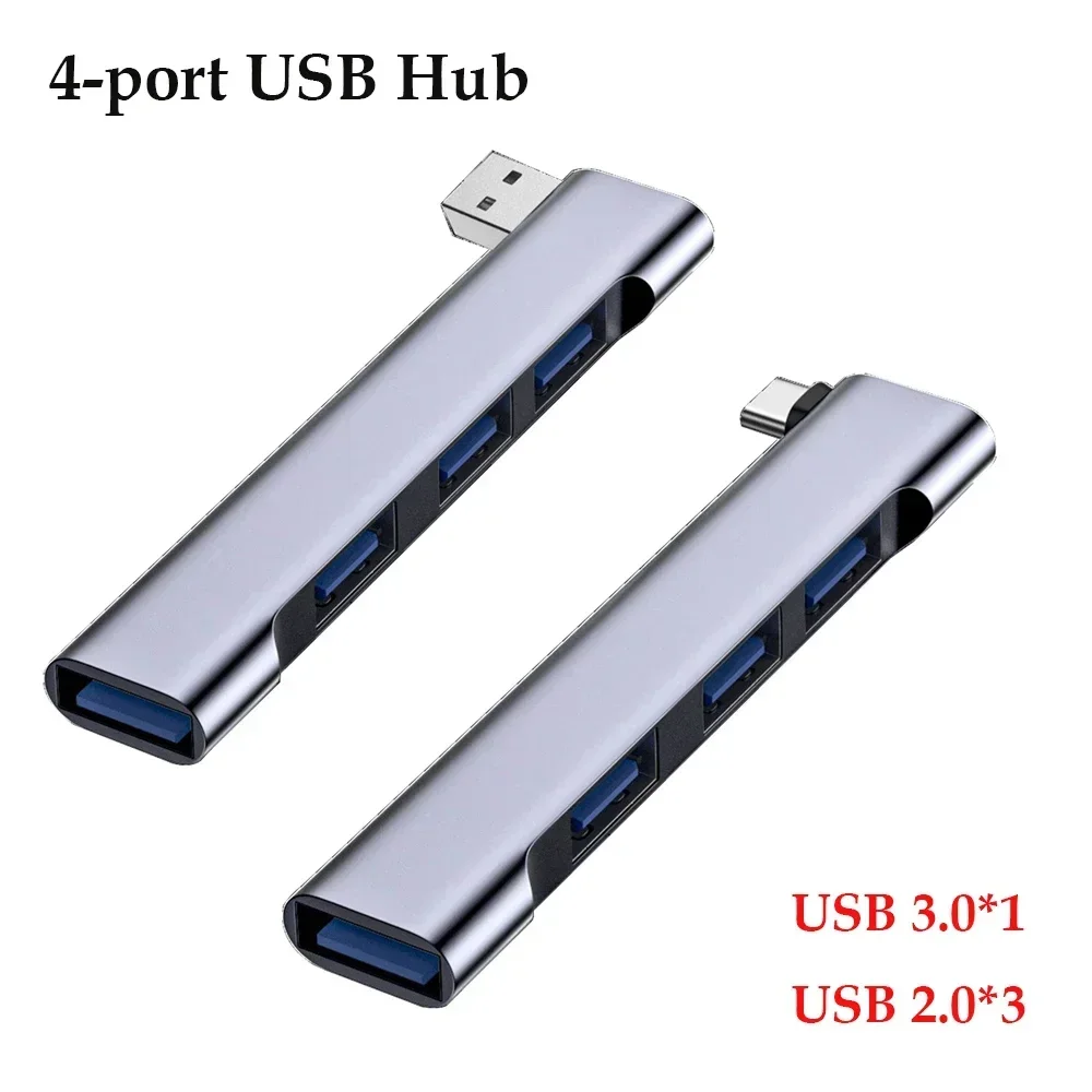4Port USB 3.0 Hub High Speed type c Splitter 5Gbps For PC Computer Accessories Multiport HUB 4 USB 3.0 2.0 Ports