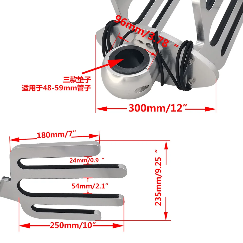 High-quality aluminum wakeboard bracket, four-tooth wakeboard bracket, surfboard support bracket