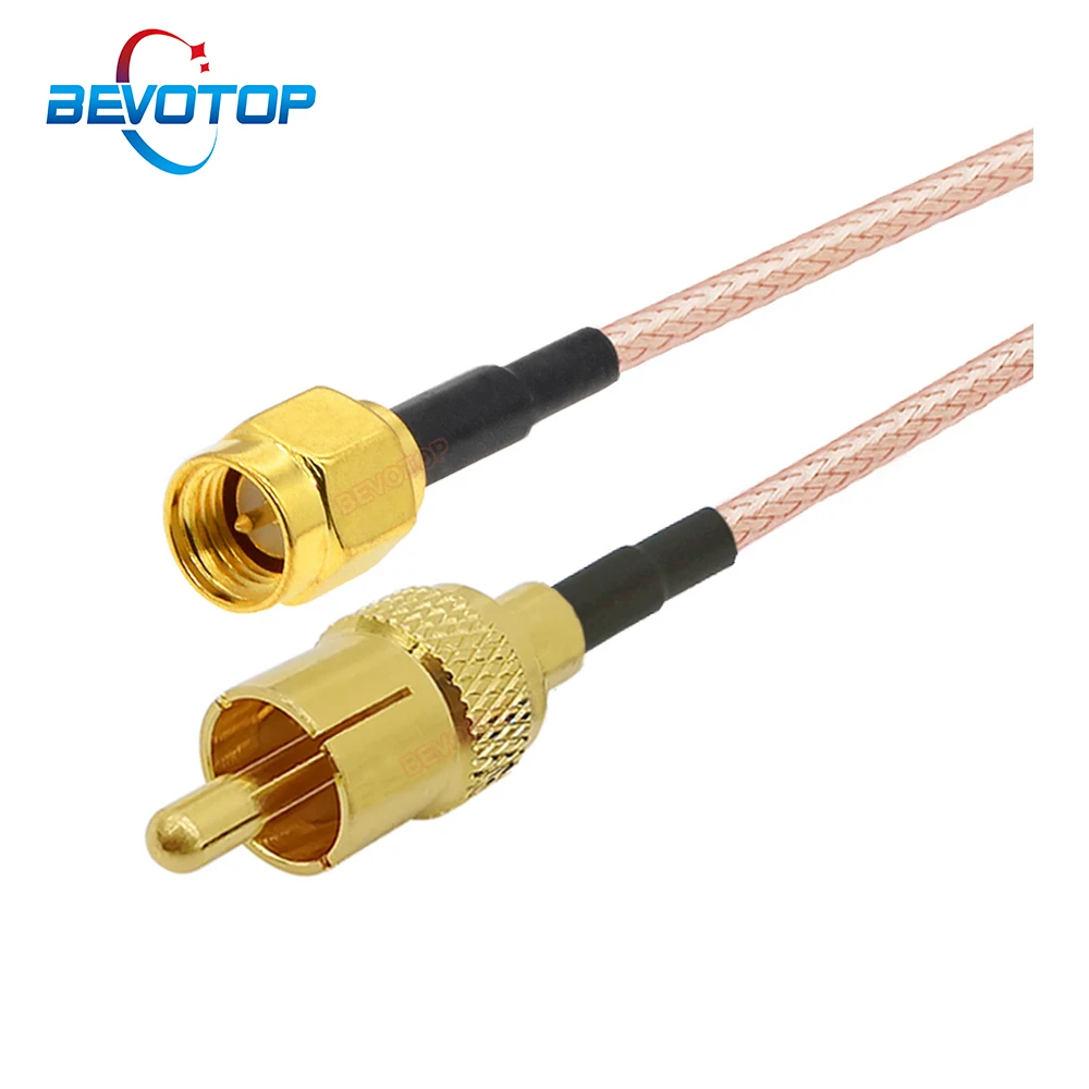 

10PCS RCA Male to SMA Male Plug RF Coaxial Pigtail Jumper 50 Ohm RG316 Cable Copper RCA to SMA Video Recorder SMA to RCA Cable