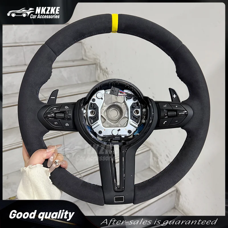Geeignet für BMW F10 F20 F21 F22 F30 F31 F32 F36 M2 F87 M3 F80 M4 F82 F15 F16 Alcantara Leder unterstützt maßgeschneiderte Lenkwhe