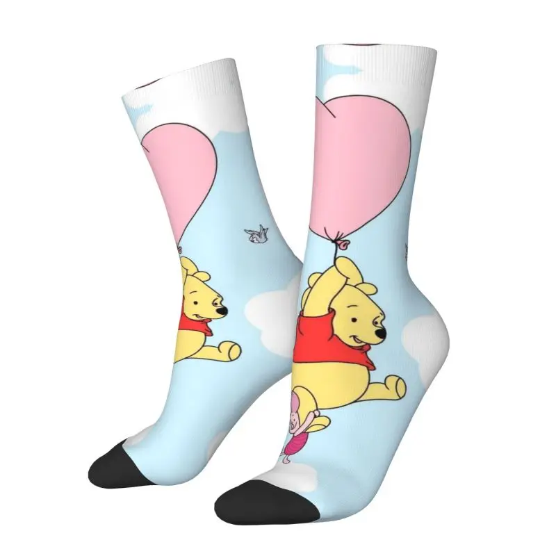 

Custom Funny Mens Winnie The Pooh Fly Dress Socks Unisex Warm Comfortable 3D Printed Crew Socks