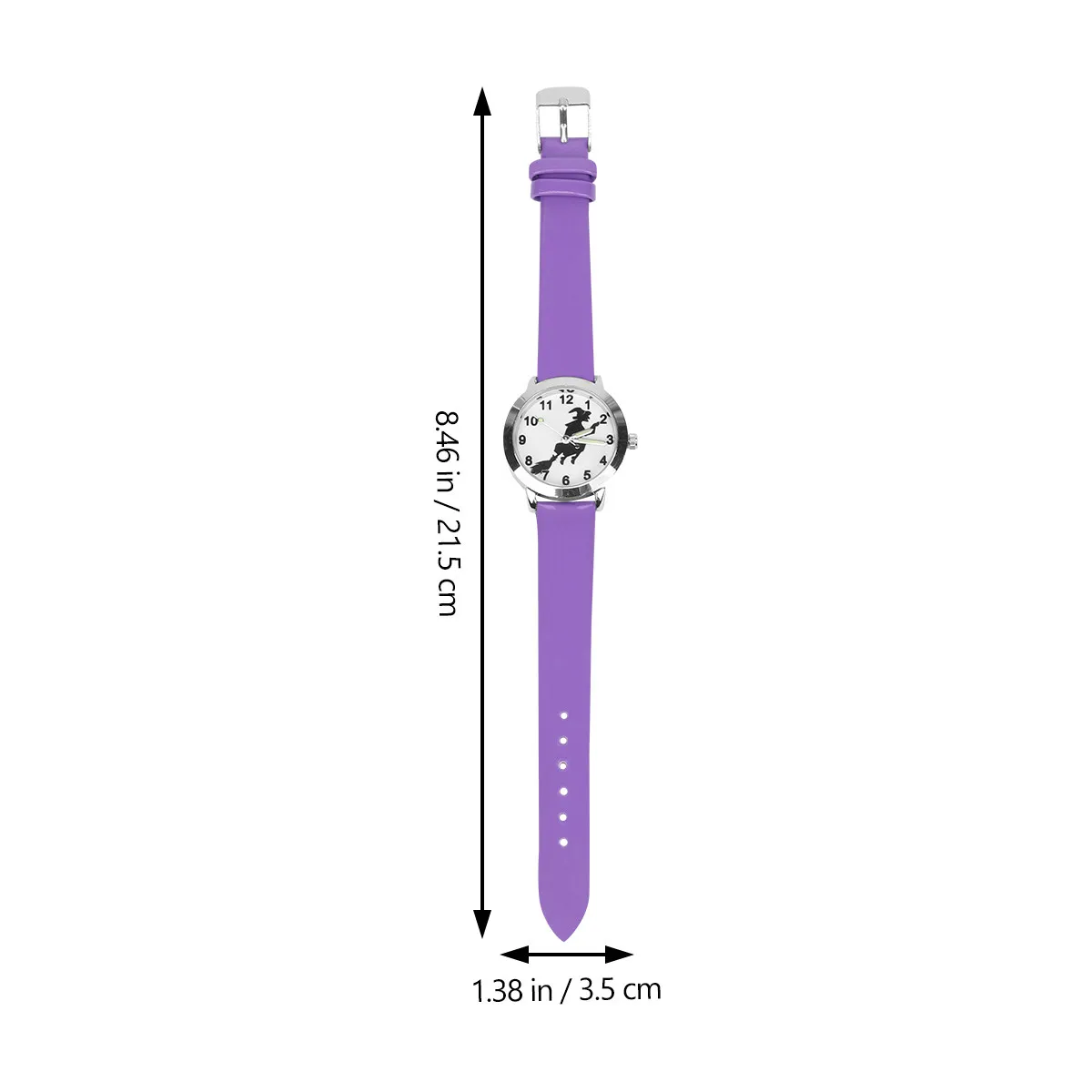 Glow In The Dark Watch Halloween Witch Pattern Quartz Watch Gift For Unique Light Up Timepiece