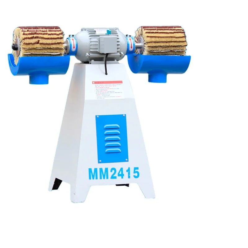Woodworking Double-Head Small Multi-Functional Semi-Automatic Arc-Shaped High-Efficiency Double-End Sponge Wheel Belt Sander