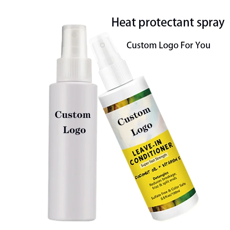 Custom Logo 100Ml Heat Protect Hair Spray For Hair Care Prevent Damage & Breakage & Split Hair Styling Product For All Hair 5Pcs