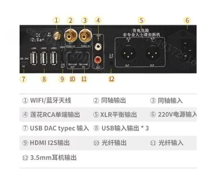 Dual AK4499 Lossless Music Player ES9039SPRO 43198 Bluetooth 5.4 LDAC DSD Support HDD & U Disk Playback