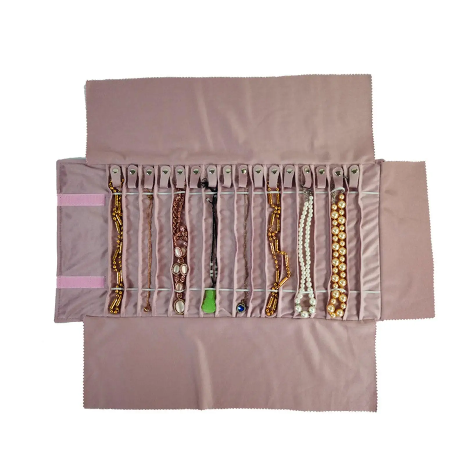 Jewelry Roll Bag Travel Jewelry Case Necklace Collection Bag Foldable for