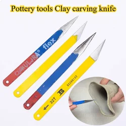 Pottery Tools Clay Cutting Knife DIY Ceramic Plaster Mold Finishing Scraper Pottery Handicrafts Drawing Moulding Carving Knife