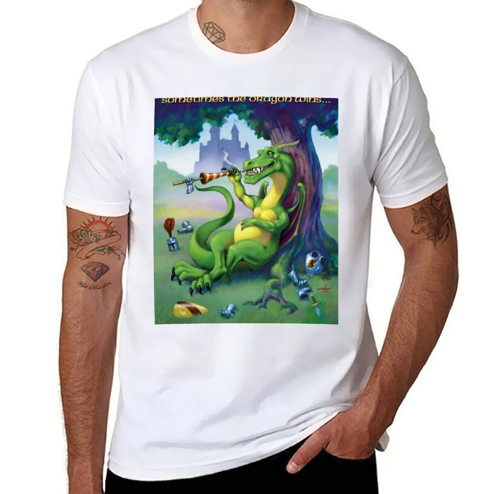 the Wins Sometimes Dragon T-Shirt Utility Casual Work T-Shirt