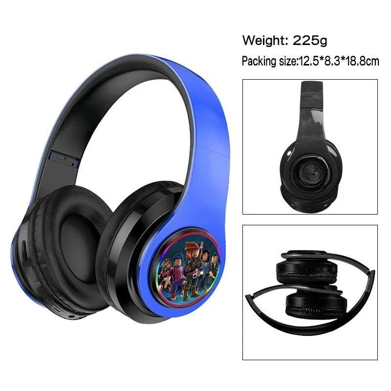 Game Anime Peripheral Roblox Cartoon Earphones Head Mounted Portable Headphones Student Birthday Gifts view 2