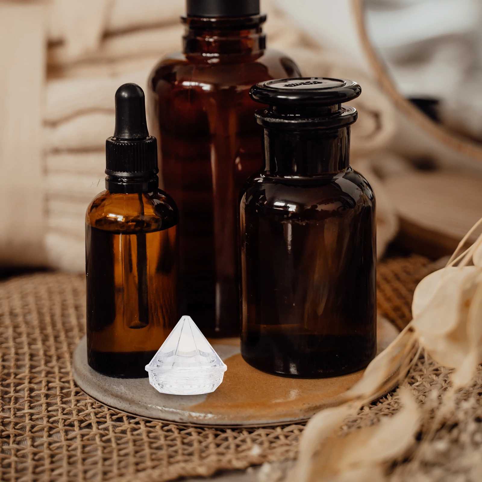 50 peças 5g sub garrafas caixas de creme com design de diamante para armazenamento de amostras de viagem à prova d'água compacto recarregável beleza