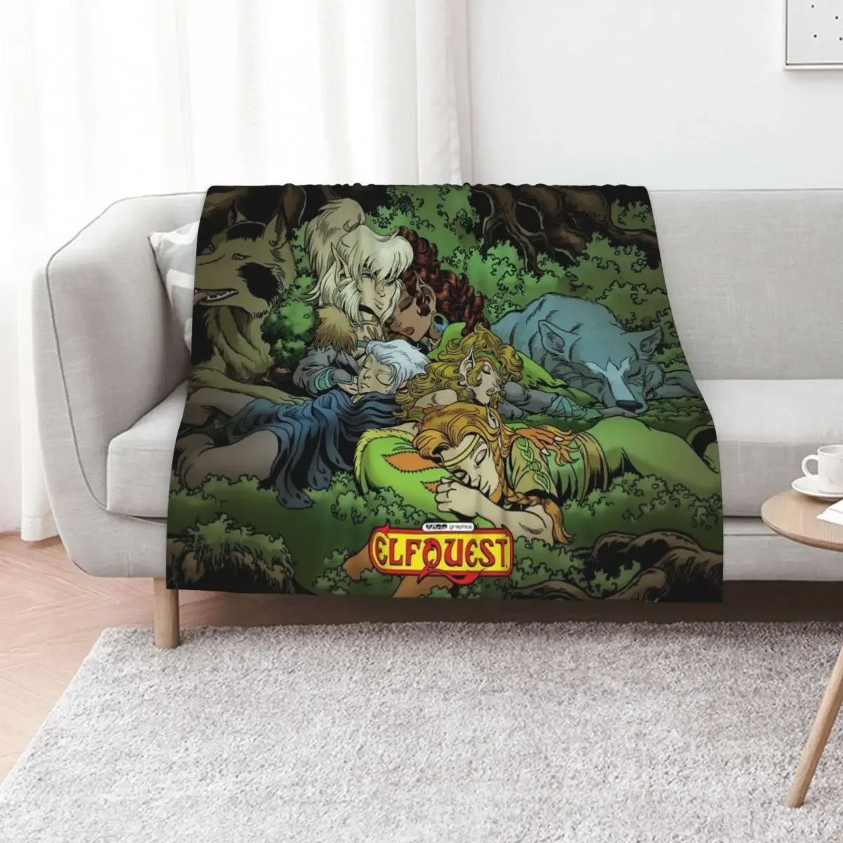 

ElfQuest: True Peace II Throw Blanket Tourist Moving wednesday bed plaid Blankets