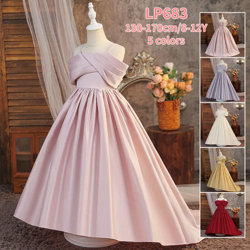 

Summer Children's Dress Sleeveless Performance Evening Dress Princess Birthday Clothes Suspender Tail Dresses for Girls Gifts
