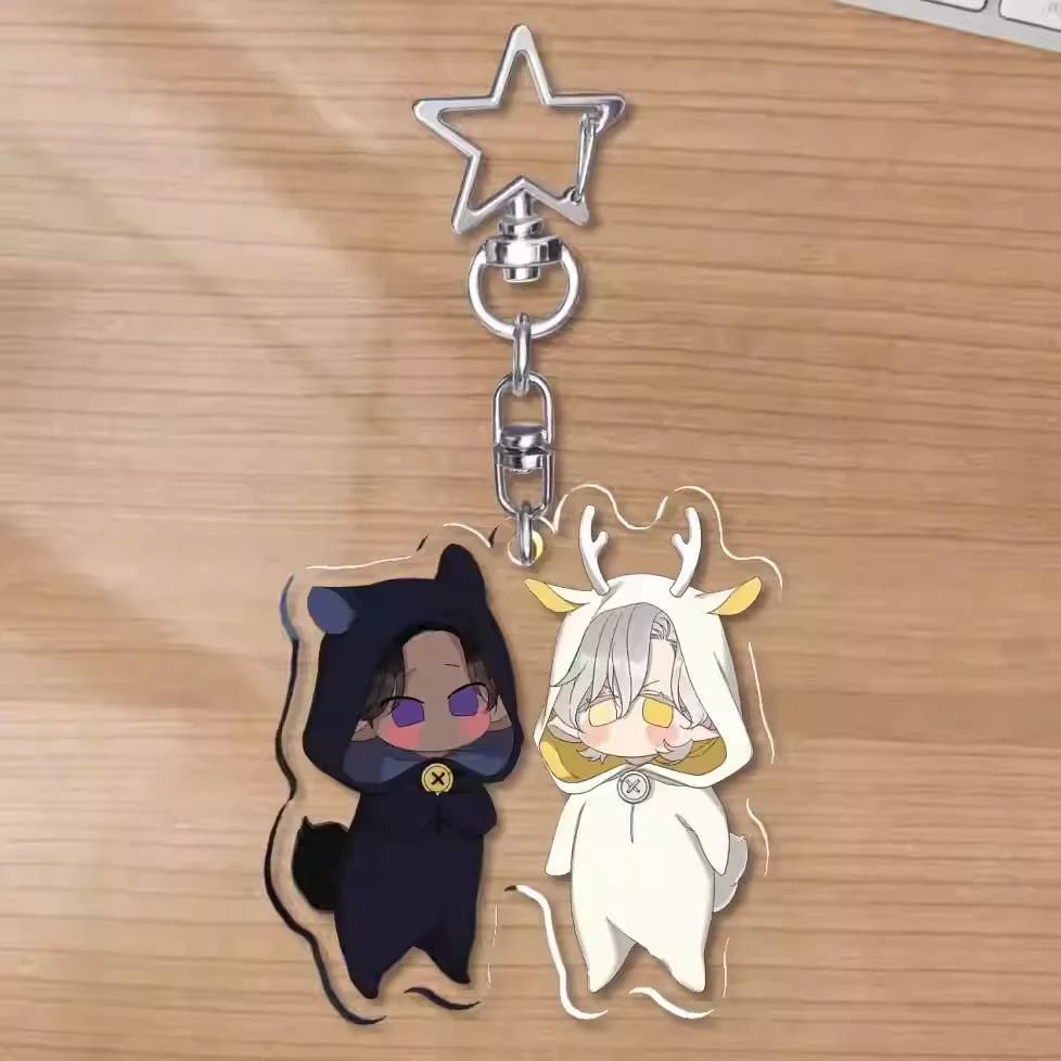 [Unofficial Original]Smyrna and Capri Korea comic 5 cm transparent sandwich key chain Milk Chocolate Elf Key chain