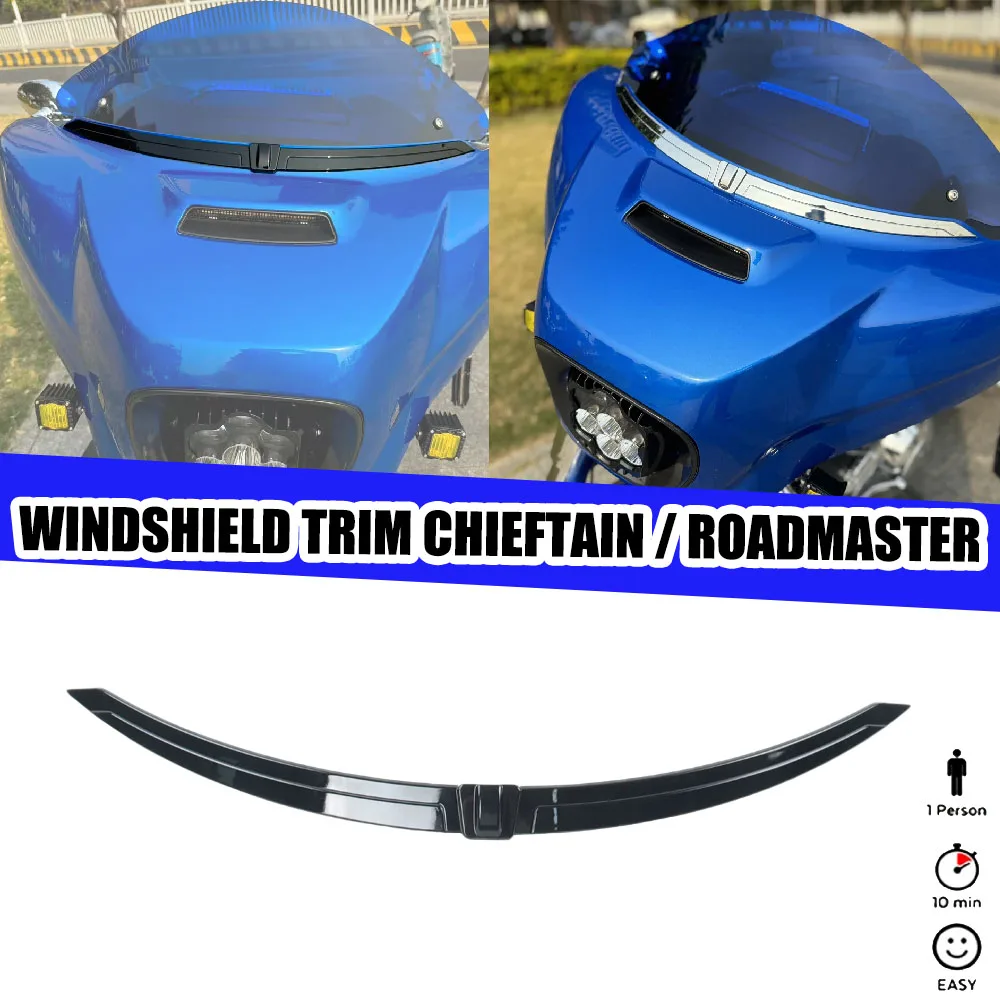 

Хромированная черная накладка на лобовое стекло для мотоциклов Indian Chieftain Roadmaster 2014-2024, аксессуары для мотоциклов