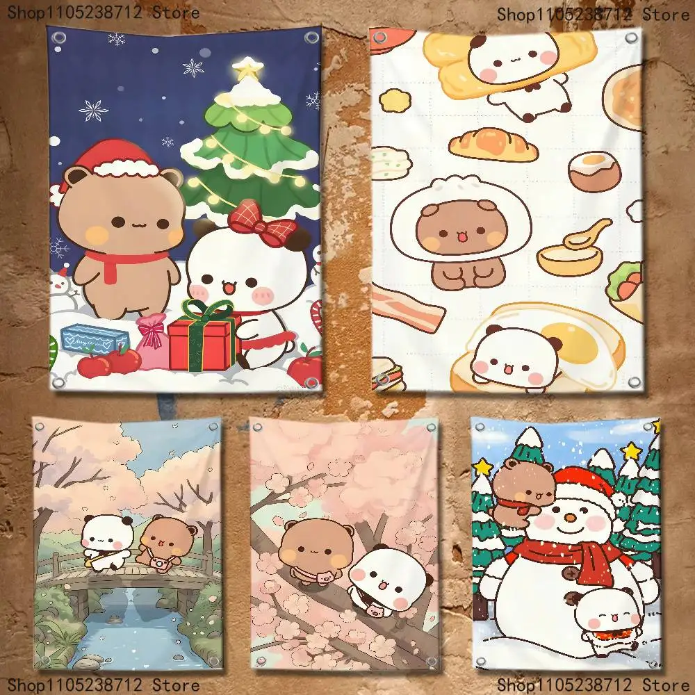 

Cute BuBu DuDu Flag Tapestry Banner For Bedroom Outdoor Living Room Restaurant Bar Wall Decor Party