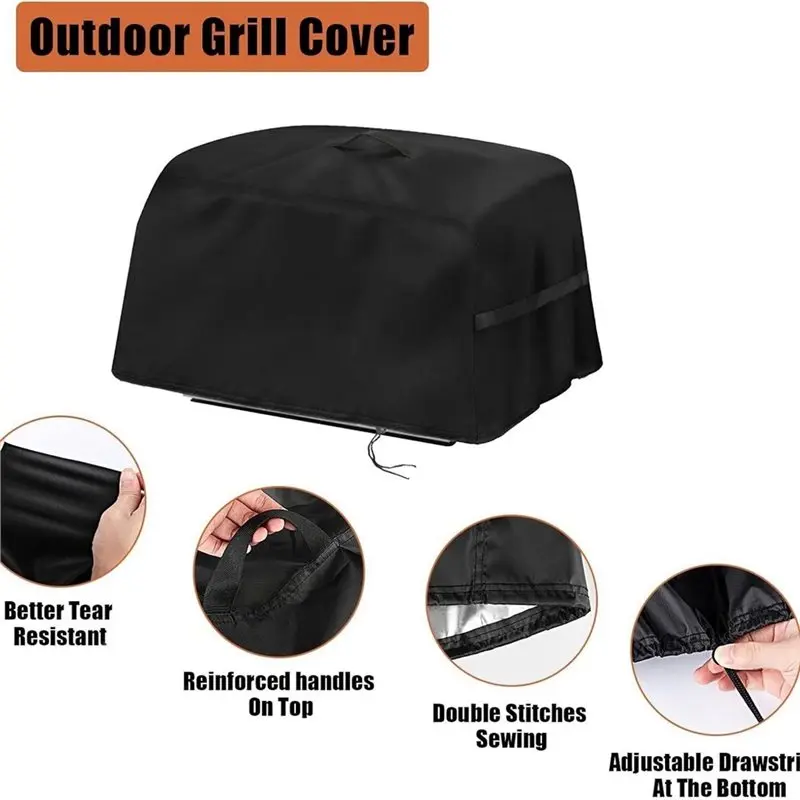 ABUG-Waterproof Portable Grill Cover For Weber Go-Anywhere - Durable, Compact BBQ Smoker Protector(20X12x15inch)