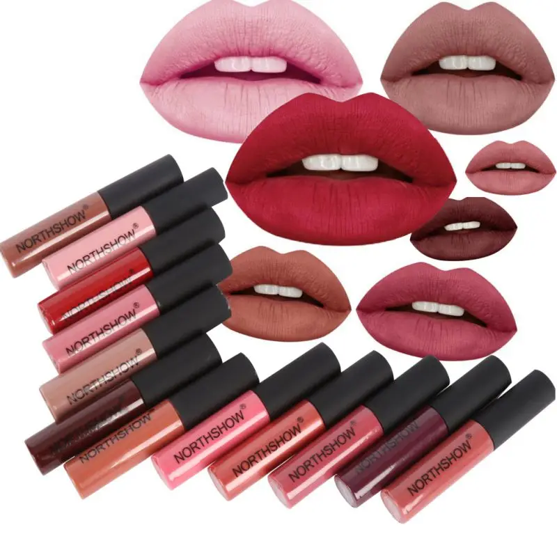 Matte Liquid Lipstick Waterproof Velvet Mate Red Lip Gloss Long Lasting Lip Tint Tube Makeup Cosmetic Lip Sticks Lipgloss