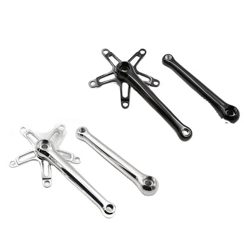 Square Crankset Kit 170mm Crank Arm 44-52T Chainring Fit Road Bike Cruiser Bicycle Cycling Replacement Components