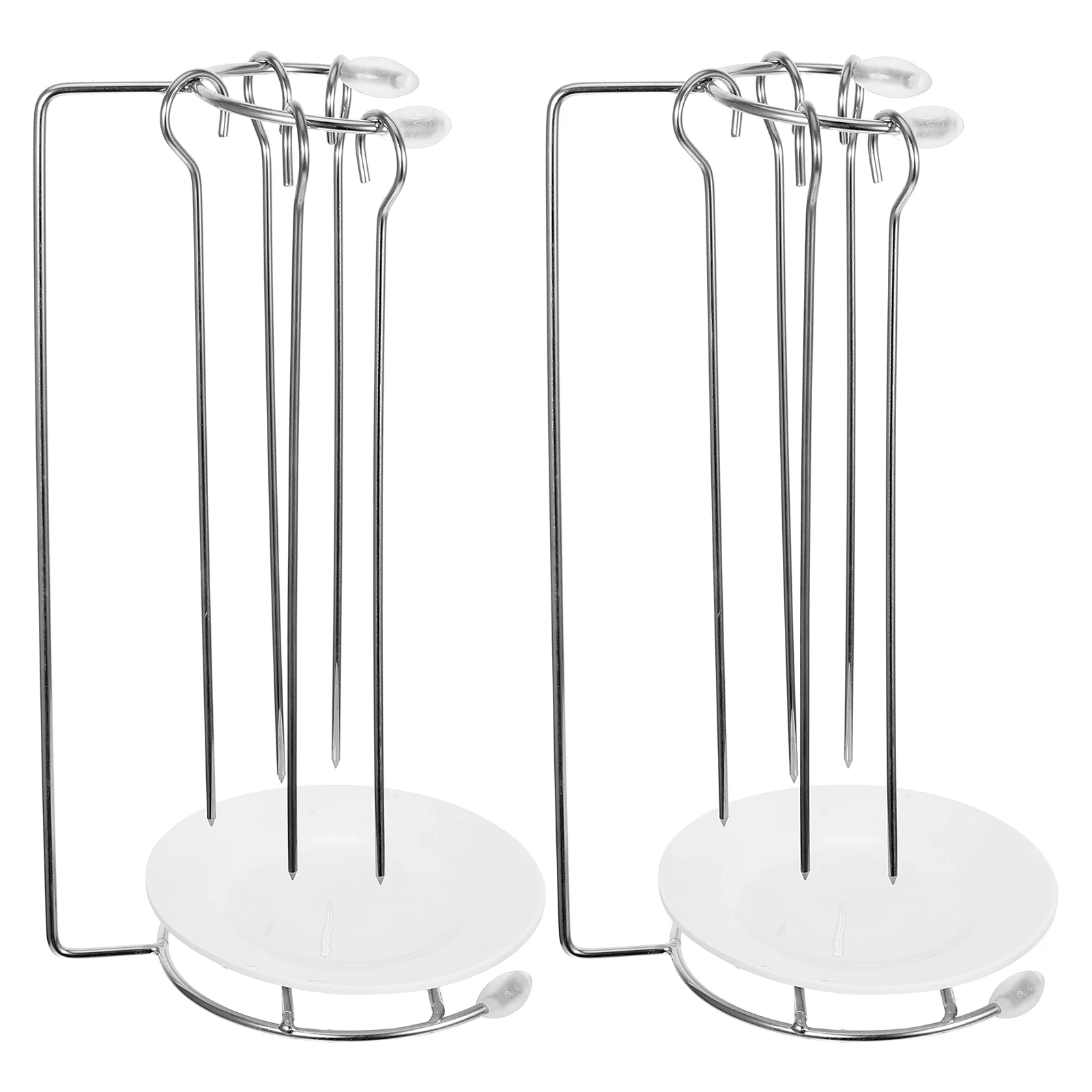 

Kebab Hanger BBQ Rack Stainless Steel Hanging Supplies Portable Detachable Drip Plate Outdoor Grill Food Tools