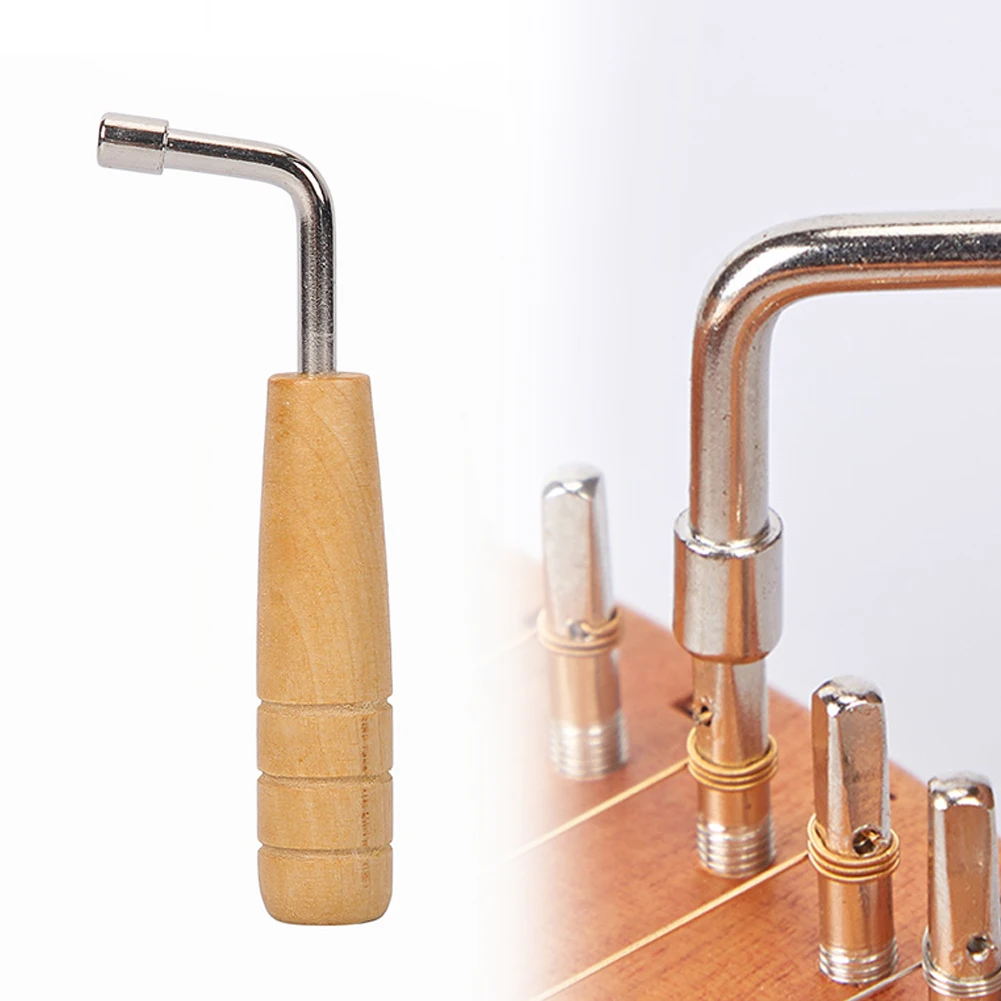 1pcs Lyre Harp Tuning Wrench Tuners Levers Classic Lyres Tuner Adjustments Tools Wooden Handles Angle Wrench Adjustment Accessor