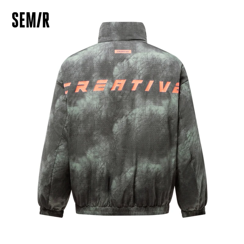 Semir Down Jacket Men 2024 Winter New Fashionable Gradient Printing Thick Outerwear Trendy Individual Oversize Down Jacket