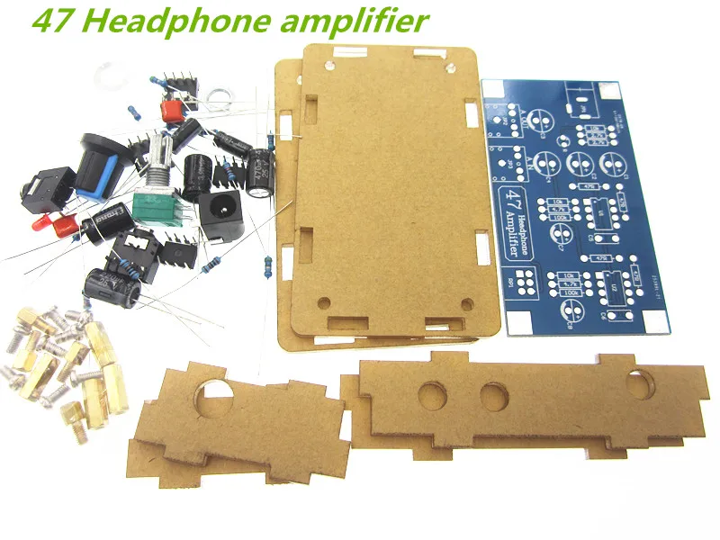 Diy Kits DC 12V Portable Headphone Amplifier Board Kit AMP Module Kit For Classic 47 With shell
