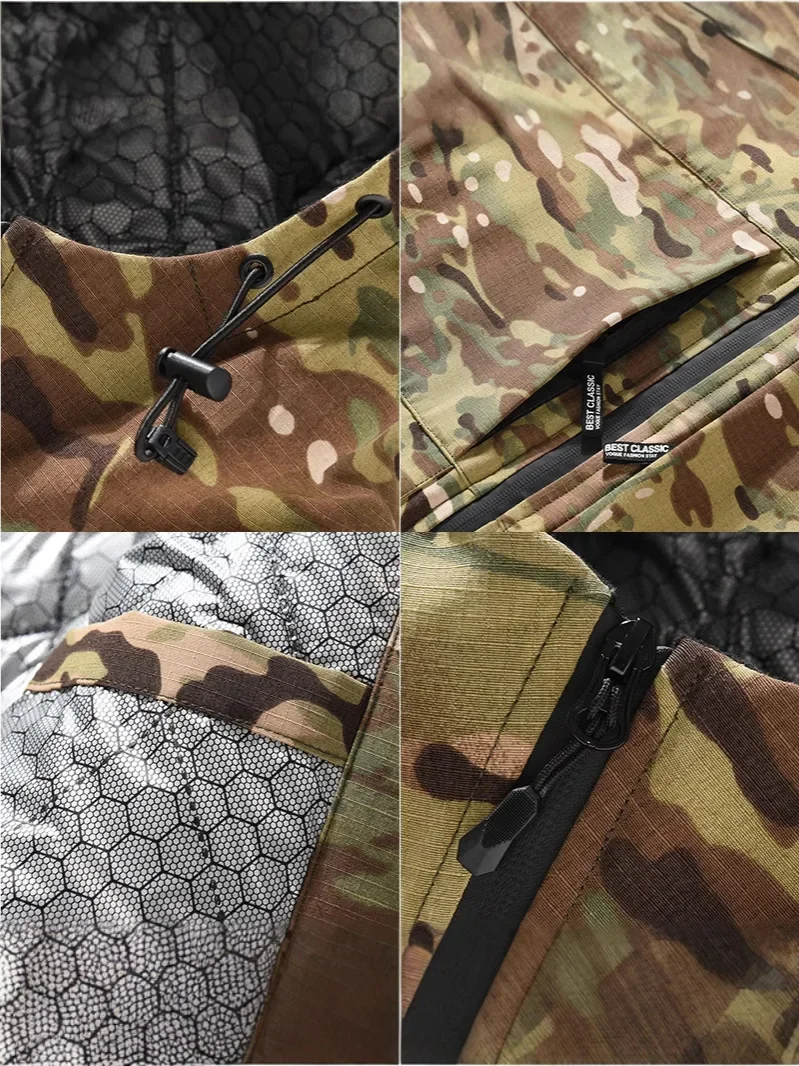 Thickened Camouflage Cotton Parka Windproof Cold Proof Overcoat Durable Outdoor Protection Coat Men's Winter Warm Work Jacket