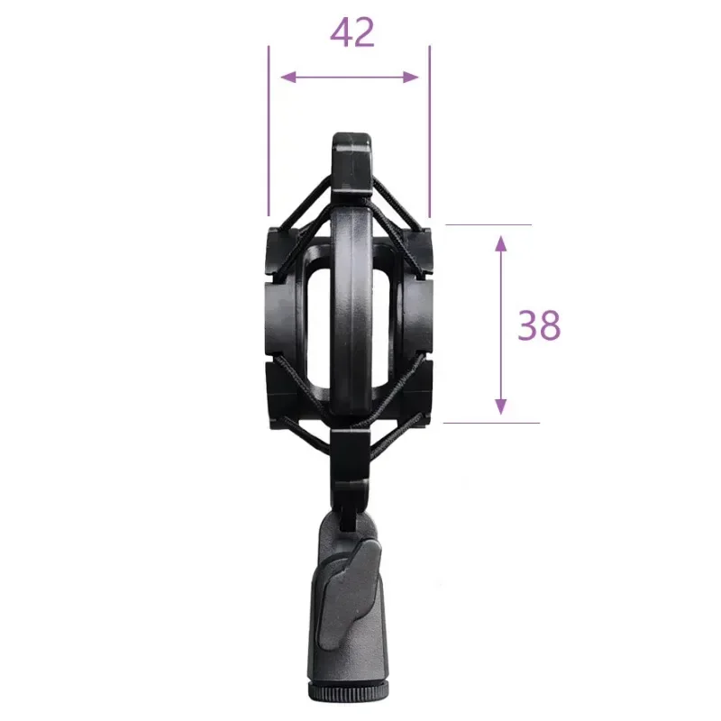 Universal Professional Condenser Microphone Mic Shock Mount Holder Studio Recording Bracket for Large Diaphram Mic Clip