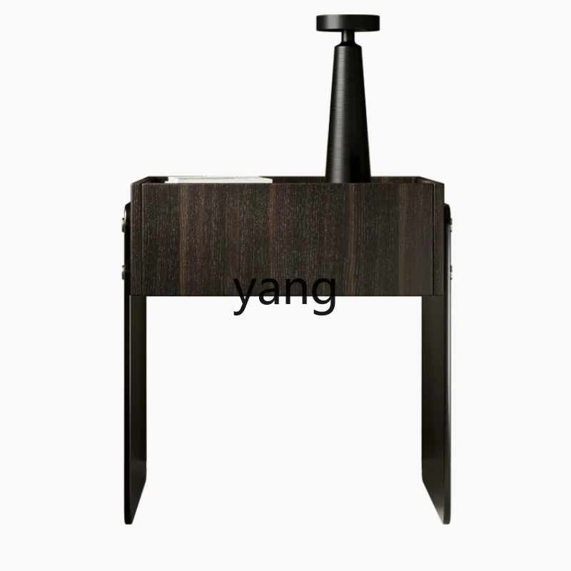 

LT Alec Transparent Minimalist Designer Creative Smoked Bedside Cabinet