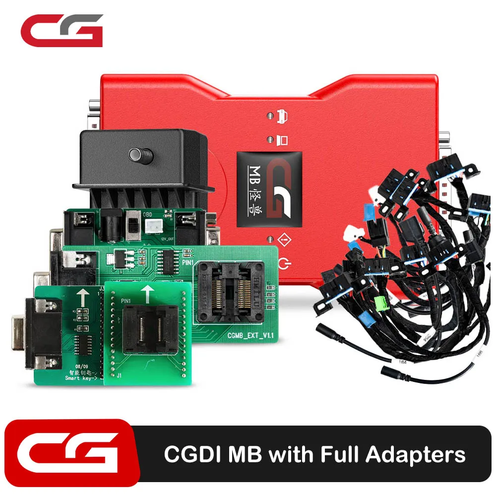 CGDI MB with Full Adapter including EIS Test Line + ELV Adapter + ELV Simulator + AC Adapter + New NEC Adapter