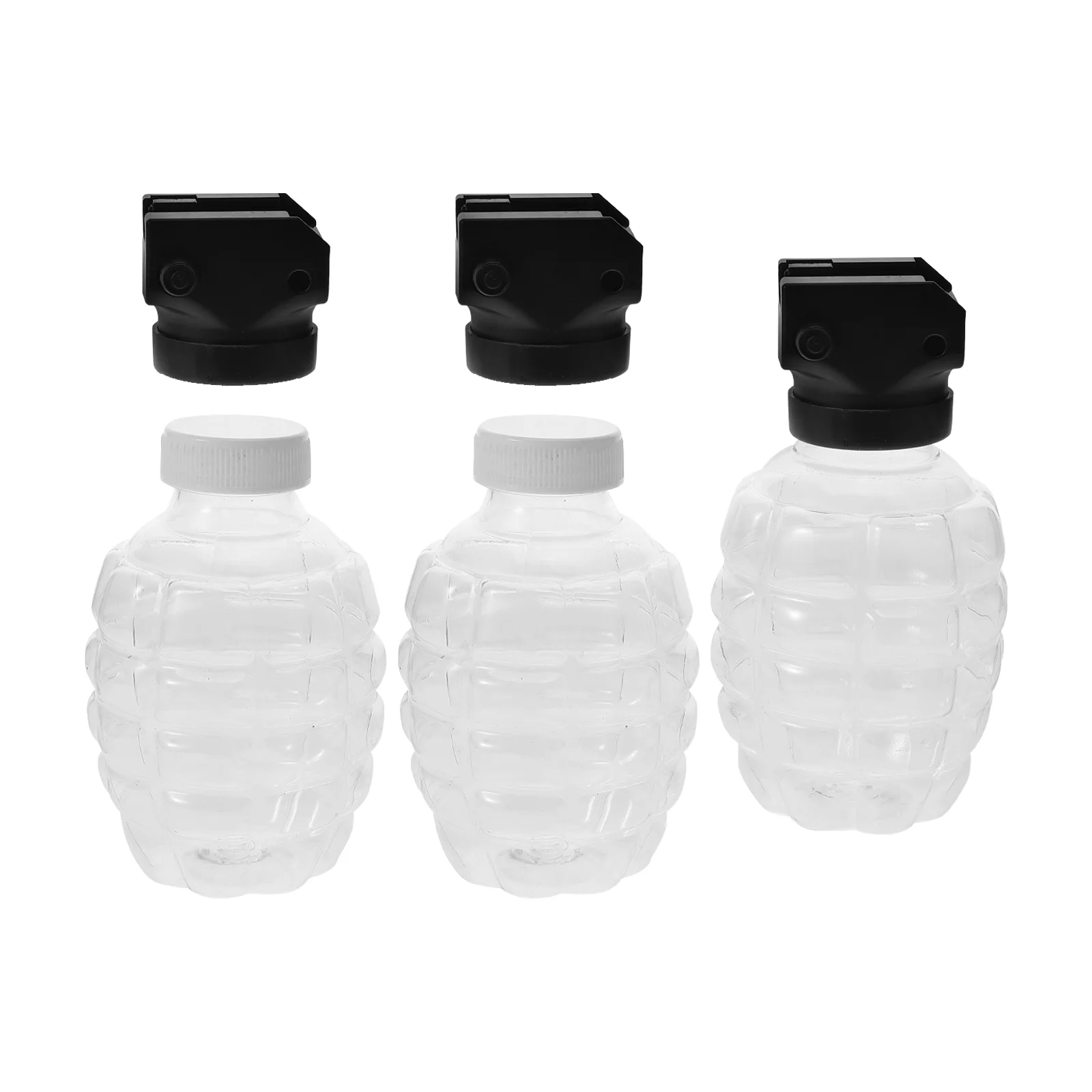 3 Sets Bubble Bottle Juice Waters Beading Bottles Bullets Funny Folding Clear Empty Subpackage Pineapple