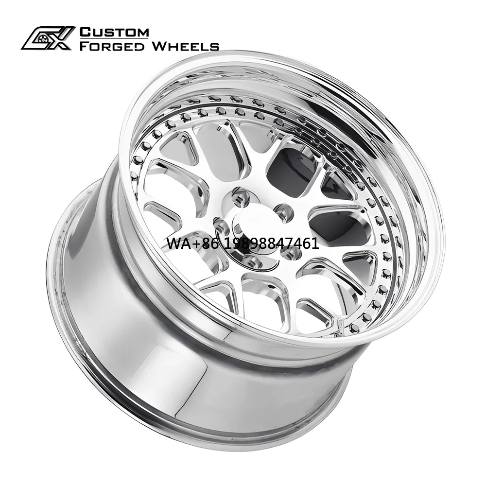 

2 Piece Forged Alloy Wheels 17 18 19 20 22 Inch 5 6 Lug Bolt Patterns Silver Deep Dish Car Wheels 5x114.3 for Ford Mustang