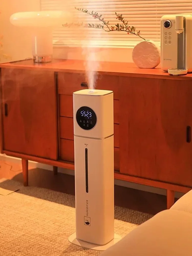 Электрический увлажнитель воздуха 8л для спальни, очиститель воздуха, создатель тумана, интеллектуальный пульт дистанционного управления, сенсорный экран, ароматерапия, туман, УФ