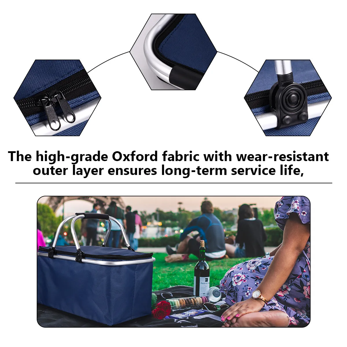 

Термосумка-холодильник из оксфордской ткани для пикника, 1 шт., портативная, для кемпинга, походов, пикников на природе, ланч-бокс, термобокс