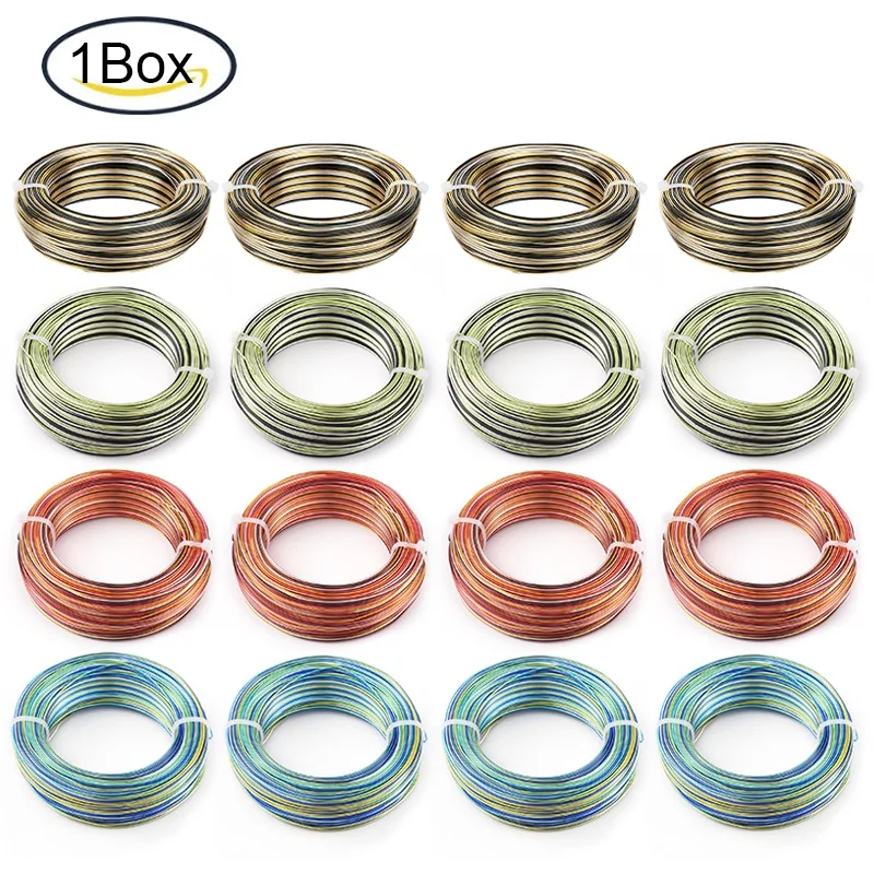 

1mm Multicolor Jewelry Craft Aluminum Wire 93.6m Bendable Metal Wire with Storage Box for Jewelry Beading Craft Project Colorful