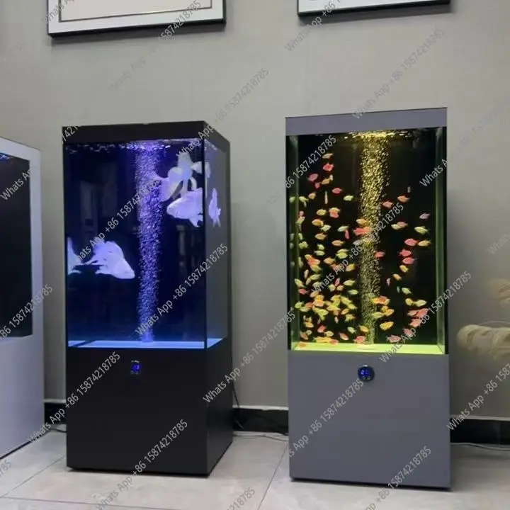 

vertical fish tank self-circulating landing bottom filtration small and medium-sized integrated ecological tank