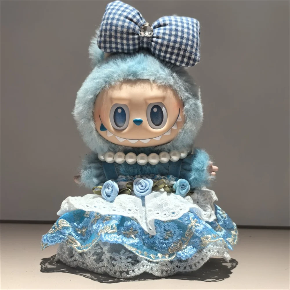 Nuovo Per Vestiti Per Bambole Labubu V1 V2 V3 Generazione Labubu Abito Da Principessa In Pizzo Con Collana Vestiti Labubu Con Accessori Nessuna Bambola