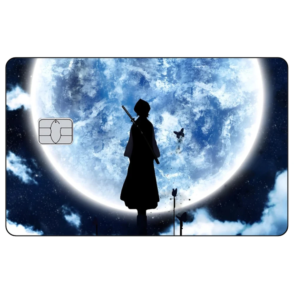 ACG Credit Card Skin Sticker TV Anime Kurosaki Ichigo Matte Stickers for VISA JCB MasterCard and Other IC Card Decoration view 5