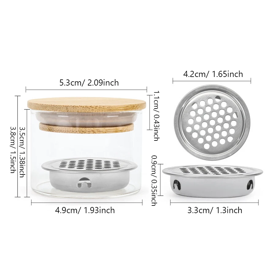 Transparant glasgaasfilter nagelborstelreiniger beker voor gellak en acrylborstels glitterverwijdering opslagcontainer