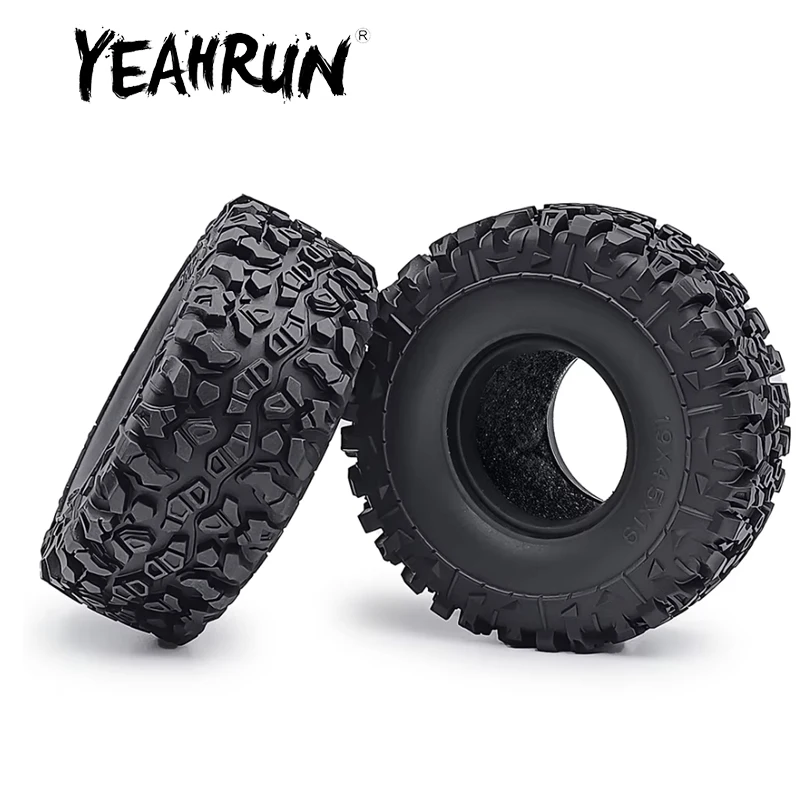 

YEAHRUN 4Pcs 1.9inch Rubber Tires Wheel Rock Tyres 114mm For 1/10 Axial SCX10 90046 AXI03007 D90 TRX4 TRX6 RC Crawler Car Parts