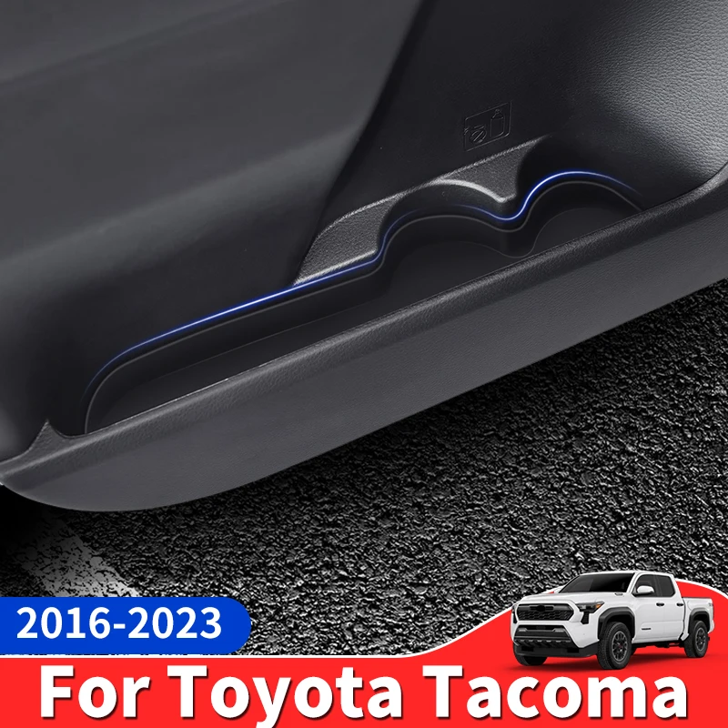 

For 2016-2023 Toyota Tacoma Car Door Lower Storage Slots Silica Gel Pad Car Interior Upgraded Accessories