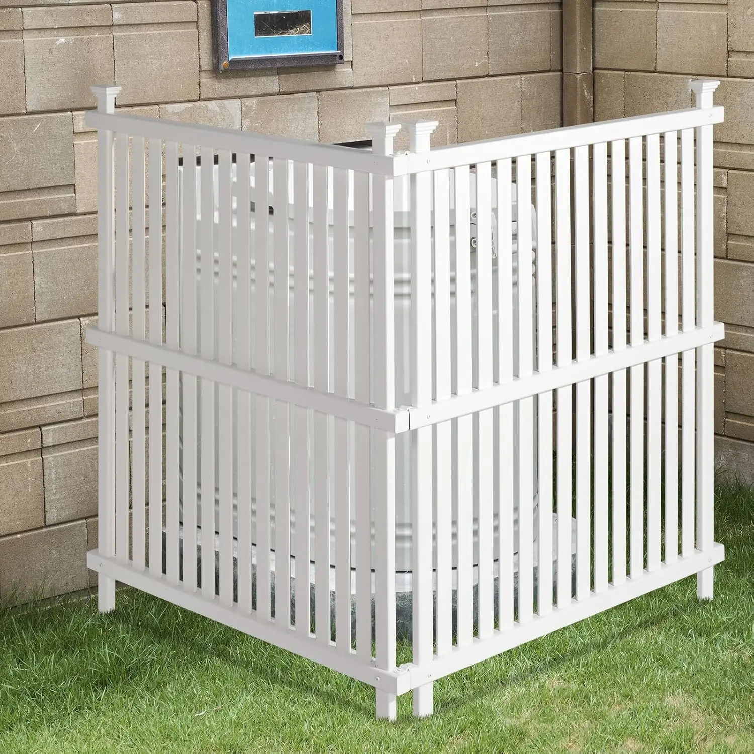

Vinyl Fence Panels 2 Pack Outdoor Picket Privacy Screen Fence 2PCS White PVC Fence Panel 48 H X 36 W White