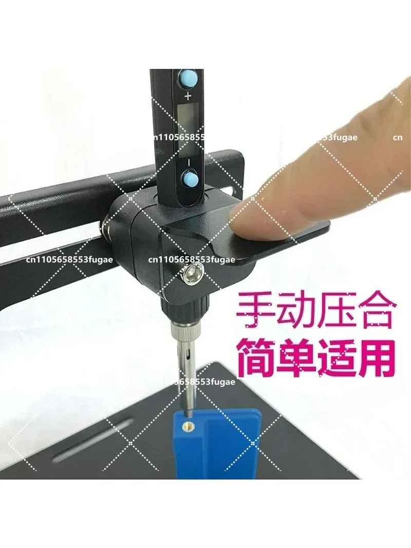 220V Vertical Heat Set Insert Hand Tool Pressing Machine, Hot Melt Nut Embedding Soldering Iron 200-400℃ view 3