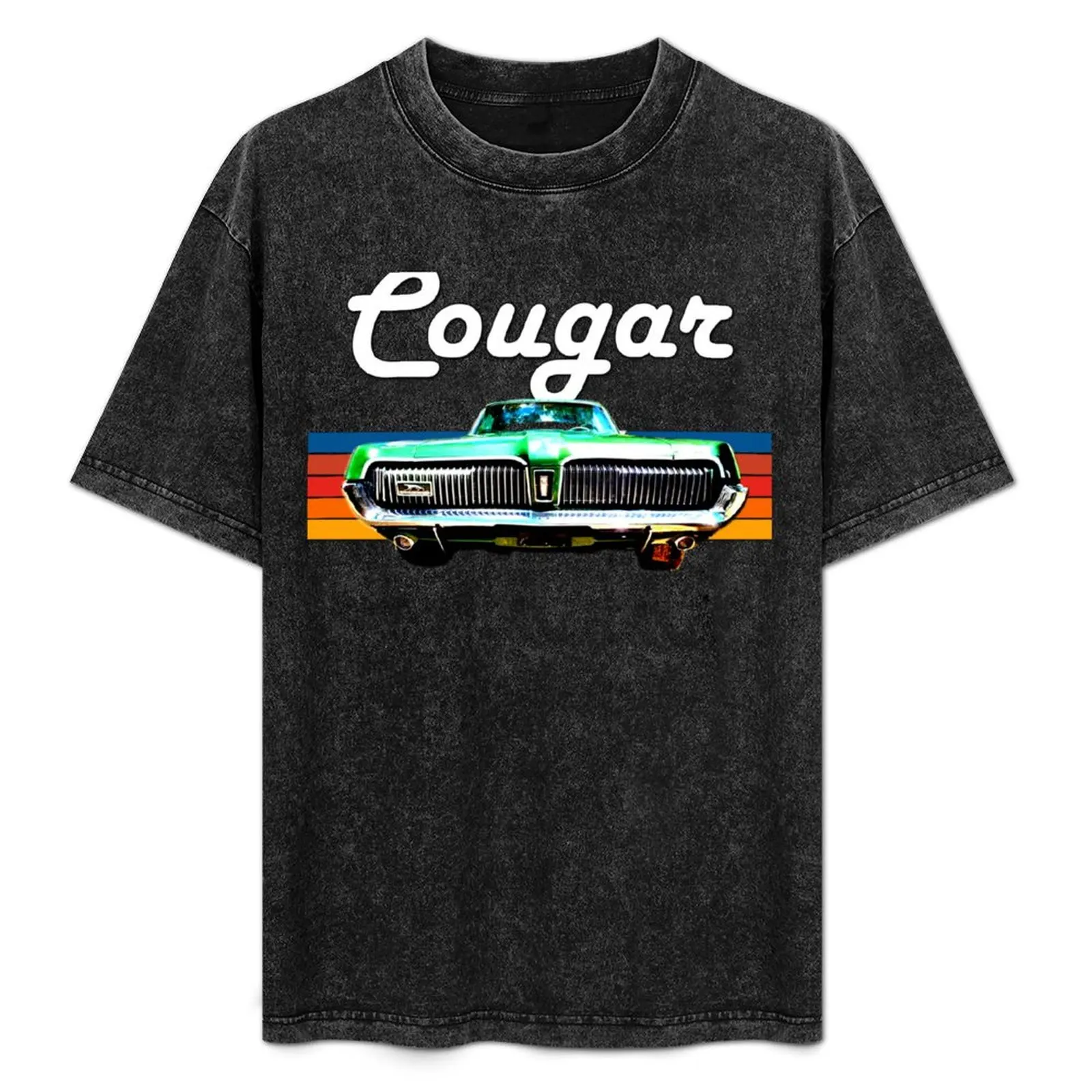 Camiseta Mercury Cougar, coche deportivo americano clásico, coche Cougar, camiseta informal de trabajo de los años 60