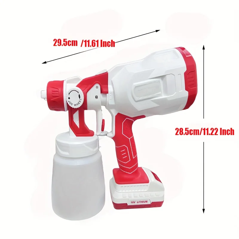 18V cordless spray gun  Portable HVLP Spray Painting Machine with Adjustable Nozzle For Furniture Cabinets Fence Walls Door