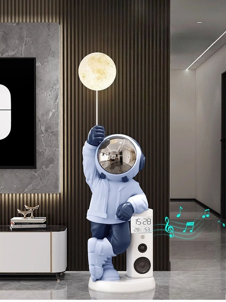 

Home Decor Bluetooth Speaker Astronaut Statues Floor Decor Living Room Large Sculpture Art Ornaments Figurine Housewarming Gifts
