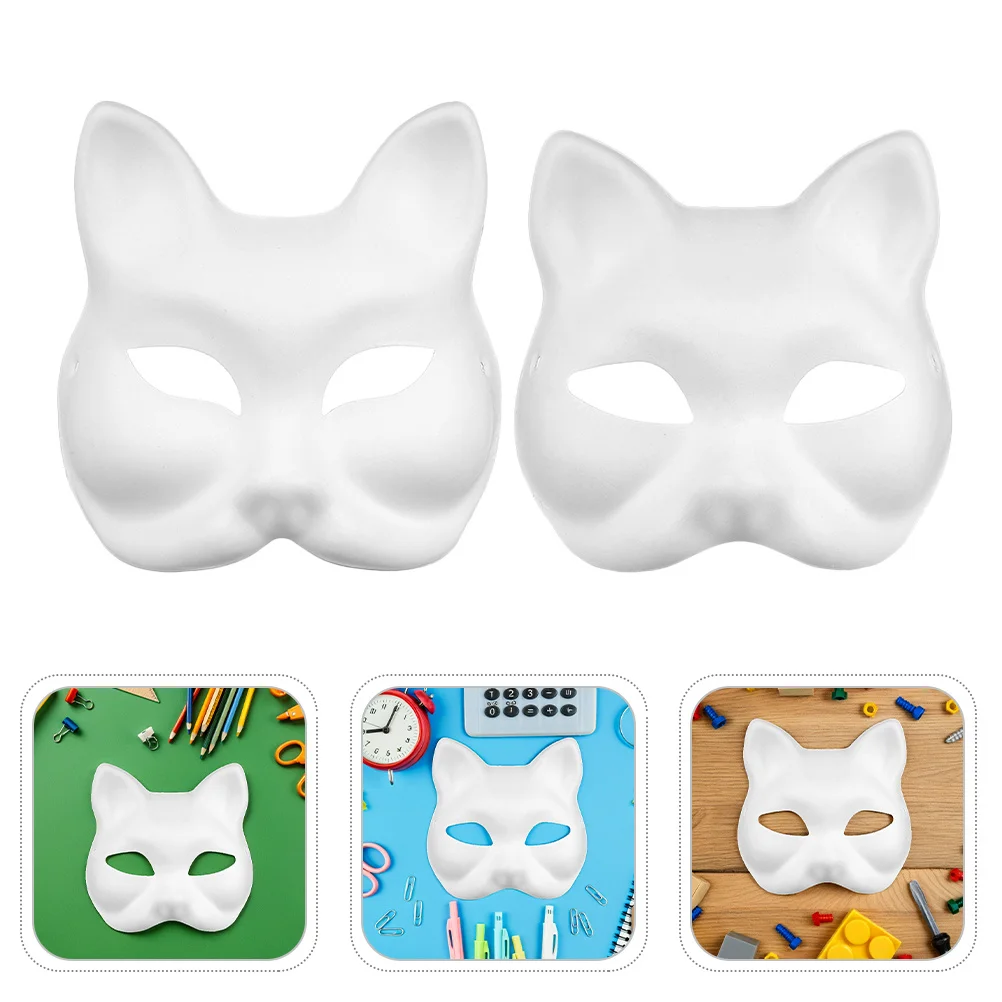 

8Pcs Blank Paintable Masks White Paper Animal Halloween Masquerade Cosplay Party Art Supplies Animal Masks for Crafts