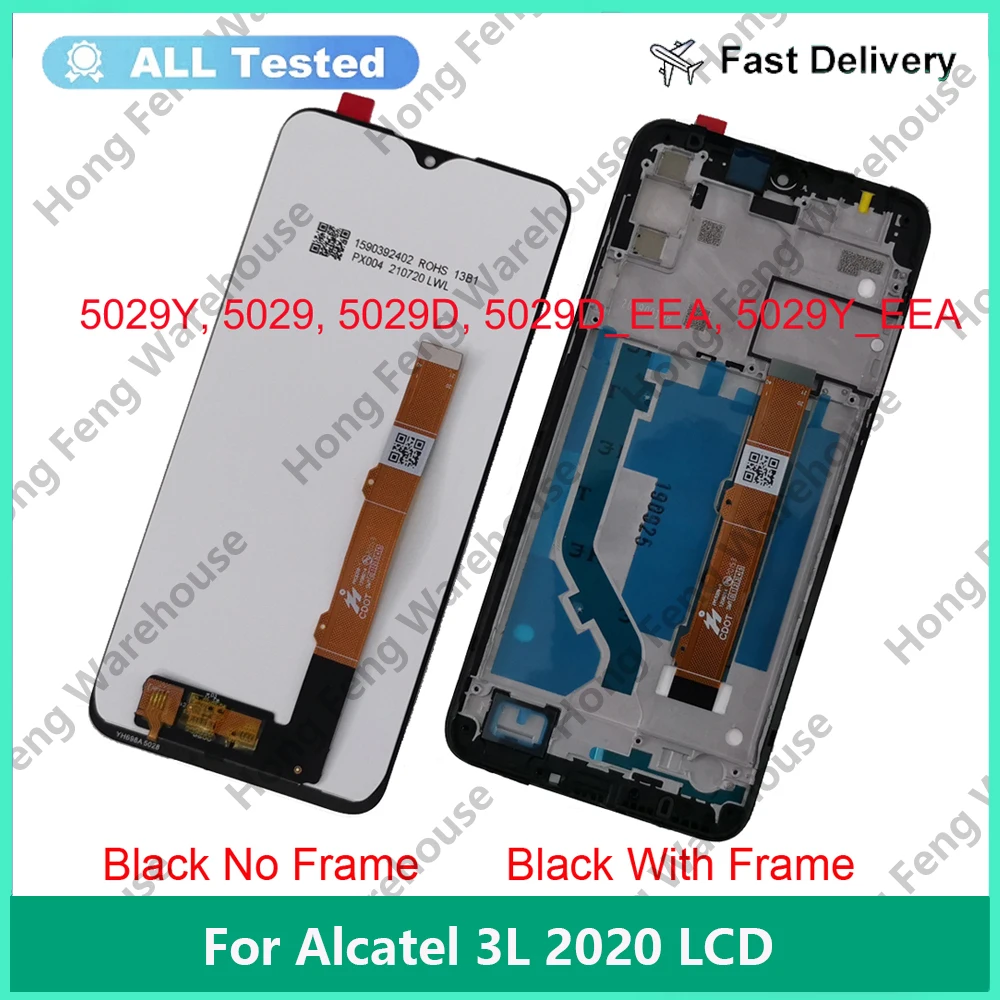 

For ALCATEL 3L 2020 LCD Display With Frame Panel Digitizer Assembly Repair Replacement Parts 5029Y 5029D 5029 LCD Screen